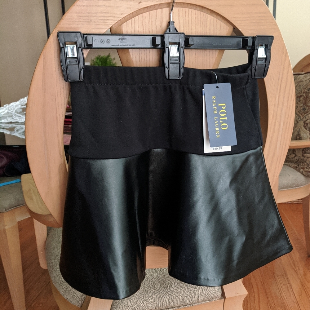 Girls' faux leather skirt by Polo